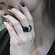 GA0006 ceramic, silver and enamel initial ring. All finger ring. Sunny Silver. Online shopping on My Livemaster.  Фото №2