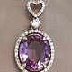 Кулон подвеска с природным аметистом, цирконом и микро топазами. Кулон. OLVIKSOL JEWELRY STORE. Ярмарка Мастеров.  Фото №4