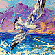 'Dance with Waves' - oil painting with the sea and seagulls. Pictures. Multicolor Gallery. Online shopping on My Livemaster.  Фото №2