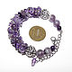 Bracelet bunch of purple amethyst stones. Bead bracelet. krasota-prirody. My Livemaster. Фото №5