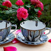 Посуда handmade. Livemaster - original item teacups: Ice and hot chocolate. Handmade.