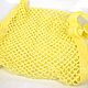 Knitted linen bag-yellow string bag. String bag. vyacheslavovna-2. Online shopping on My Livemaster.  Фото №2