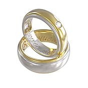 Золотое кольцо "RUBI & DIAMONDS - It"s FRIENDS" из золота с рубинами
