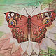 декоративное панно "Бабочка".Картина зоброжает бабочку-Павлиний глаз.Картина написана акриловыми красками.