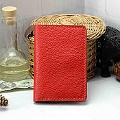 Сумки и аксессуары handmade. Livemaster - original item Red passport cover made of genuine leather. Handmade.