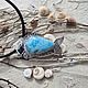 Заказать Подвеска с ларимаром "Рыба". Karma-jewelry. Ярмарка Мастеров. . Подвеска Фото №3