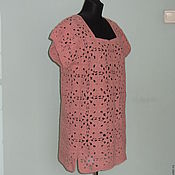 Одежда handmade. Livemaster - original item Knitted pink vest. Handmade.
