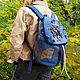 Denim Leaf fall backpack, Backpacks, Saratov,  Фото №1