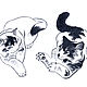 Картина Котята играют, рисунок углем графика кошки черно-белый, Картины, Москва,  Фото №1