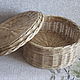 Casket round with lid, woven from willow twigs, Basket, Kirovo-Chepetsk,  Фото №1