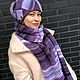 Order Hat and scarf set Violet/Lilac. irinamakatukha (IrinaMakatukha). Livemaster. . Headwear Sets Фото №3