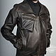 Brown Leather jacket mens. Mens outerwear. Lollypie - Modiste Cat. Online shopping on My Livemaster.  Фото №2