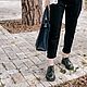 Сумка из натуральной кожи "Дарсия" в тёмно-синем цвете. Классическая сумка. Heisen. Ярмарка Мастеров.  Фото №5