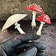Fly agaric made of polymer clay mini mushrooms doll miniature for toys. Miniature plants and flowers. kotomka-nv. My Livemaster. Фото №6
