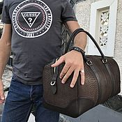 Сумки и аксессуары handmade. Livemaster - original item Travel bag made of Python skin. Handmade.