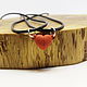 Red Heart pendant made of two halves, Pendants, Gatchina,  Фото №1