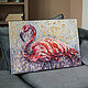Oil painting Flamingo. Painting in pink tones in the bedroom, Pictures, Astrakhan,  Фото №1