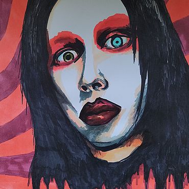Картины: Marilyn Manson в интернет-магазине Ярмарка Мастеров по цене 80000  ₽ – U5EFORU | Картины, Барнаул - доставка по России
