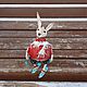 Christmas Tree toy Hare. Christmas toys bunny, rabbit. The Year of the Rabbit Hare. Christmas decorations. Anastasiya Kosenchuk. My Livemaster. Фото №5