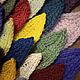 Panel: 'firebird feather' made of knitted leaves. Panels. vyazanaya6tu4ka. Online shopping on My Livemaster.  Фото №2