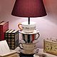 Table lamp porcelain of the cups 'For the office'. Table lamps. KASTdecor. My Livemaster. Фото №6