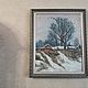 Oil painting in a frame Snowfall Winter Landscape. Pictures. Verana-art. My Livemaster. Фото №4