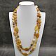Long beads natural yellow agate, Beads2, Moscow,  Фото №1