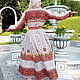 Woman russian cotton derss with belts Oksana. Folk dresses. Fehustyle Northern Gods Magic (slavartel). My Livemaster. Фото №6