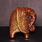 Для дома и интерьера handmade. Livemaster - original item Figurine. The Elephant is Golden. Ceramics.. Handmade.
