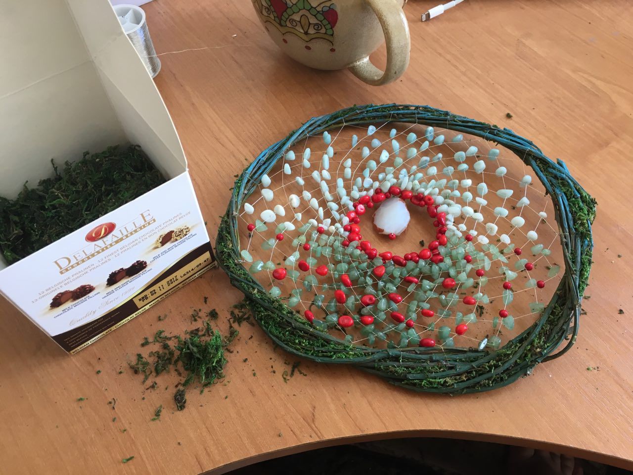 Добавляю мох на ловец