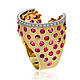 Золотое кольцо с цветными сапфирами 4,9ct  German Kabirski. Кольца. Жемчужина. Интернет-магазин Ярмарка Мастеров.  Фото №2