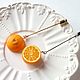 'Juicy oranges' brooch-needle. Stick pin. Country Cottage. Online shopping on My Livemaster.  Фото №2