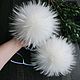 Raccoon fur pompom color white and white-black. Pompons. Anna Astrahanceva (AstrahancevaA). Online shopping on My Livemaster.  Фото №2