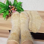 Аксессуары handmade. Livemaster - original item Socks made of dog hair and goat down Warm socks Winter socks. Handmade.