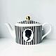 Винтаж: Fortnum and mason редкий чайник LULU GUINNESS с золотом 22К. Сервизы винтажные. Decor.mylove. Интернет-магазин Ярмарка Мастеров.  Фото №2