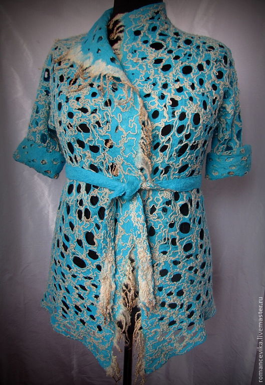 жакет с рукавом 3/4 "Сobweb turquoise" – купить в интернет-магазине на ...