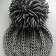 Knitted hat with pompom 56-58-60 cm, Caps, Vilnius,  Фото №1