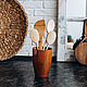 Stand (holder) for shovels, spoons from Siberian cedar C28, Mugs and cups, Novokuznetsk,  Фото №1