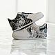 Кроссовки nike  AF1, ручная роспись, кастом, аниме, Барсерк арт. Кроссовки. O-Go-Art.Кастомизация одежды и обуви. Ярмарка Мастеров.  Фото №5