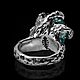 Кольцо лапа Дракона с камнем с рунным ставом. Кольца. Aventure.Jewelry. Ярмарка Мастеров.  Фото №5