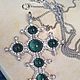 Necklace 'Emerald cabochons' KJL. Vintage necklace. anna-soloveva-3. My Livemaster. Фото №4