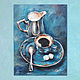  ' Still life with coffee'. Acrylic, Pictures, Serebryanye Prudy,  Фото №1