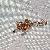 Украшения handmade. Livemaster - original item Bracelet pendant, olive twig with berries silver 925 gold. Handmade.