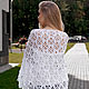 Заказать Шаль вязаная крючком "Белая". Ручная работа. Knittessa. Ярмарка Мастеров. . Шали Фото №3