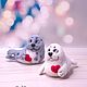 Подарок на 14 февраля игрушка войлочная " Влюблённый тюлешек". Подарки на 14 февраля. Мягкая красота (softbeauty). Ярмарка Мастеров.  Фото №7
