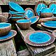 "Дикая гавань" большой керамический набор посуды 31 предмет. Сервизы. LAMA - Красивая посуда. Ярмарка Мастеров.  Фото №4