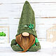 Гном с клевером. Интерьерная кукла. Cute Gnome. Ярмарка Мастеров.  Фото №5