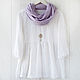 Order White boho blouse made of 100% linen. etnoart. Livemaster. . Blouses Фото №3