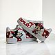 Кроссовки белые Nike Air Force унисекс, кастом, ручная роспись, маус. Кроссовки. O-Go-Art.Кастомизация одежды и обуви. Ярмарка Мастеров.  Фото №4
