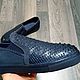 Slip-ons made of genuine Python and nubuck leather, in stock!. Slip-ons. SHOES&BAGS. Online shopping on My Livemaster.  Фото №2